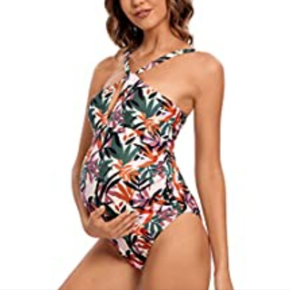 Love2Mi Maternity Size Large One Piece Swimsuit